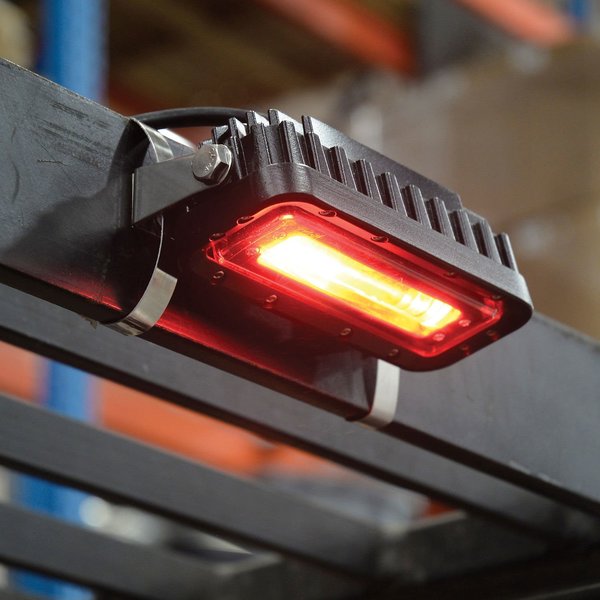 Global Industrial Side-Mount LED Forklift Red Zone Pedestrian Safety Warning Light 988954